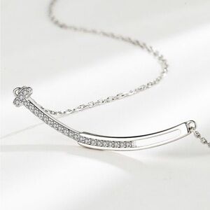 Sterling silver CZ swing Necklace